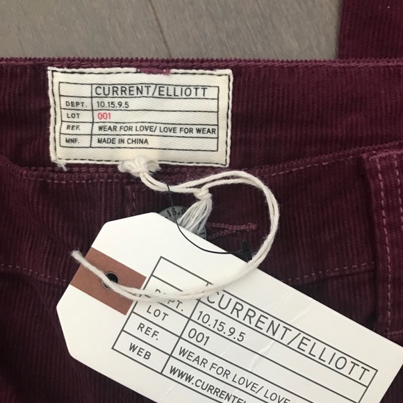 Current Elliott Kick Flare Corduroy Pants BNWT - Picture 2 of 7